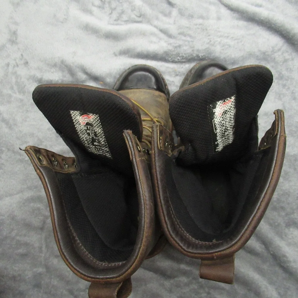 Red Wing Men Boot 8D Brown Logger Max Safety Toe Waterproof Iron Ranger 4420 VTG